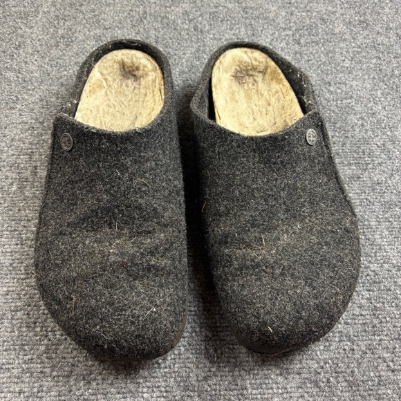 BIRKENSTOCK Men’s Charcoal Grey Zermatt Shearling Wool Felt Slipper size: 12 - Picture 3 of 10